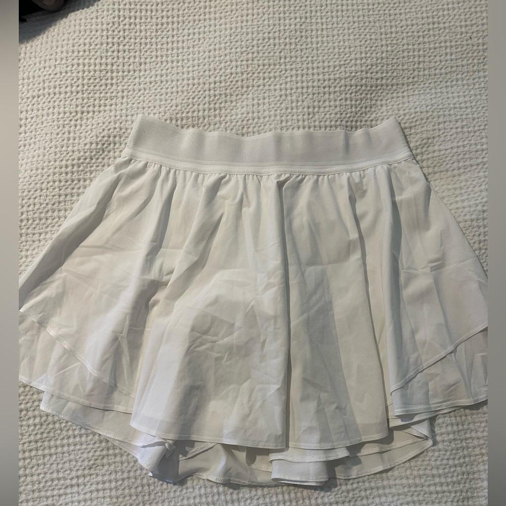 Lululemon Athletica White High Rise Court Rival Long Skort